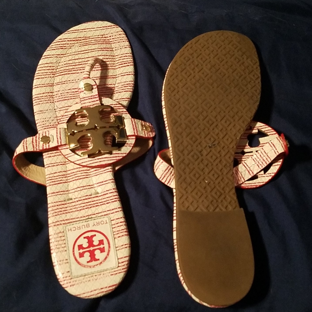 Tory Burch Miller Sandals with metal insignia